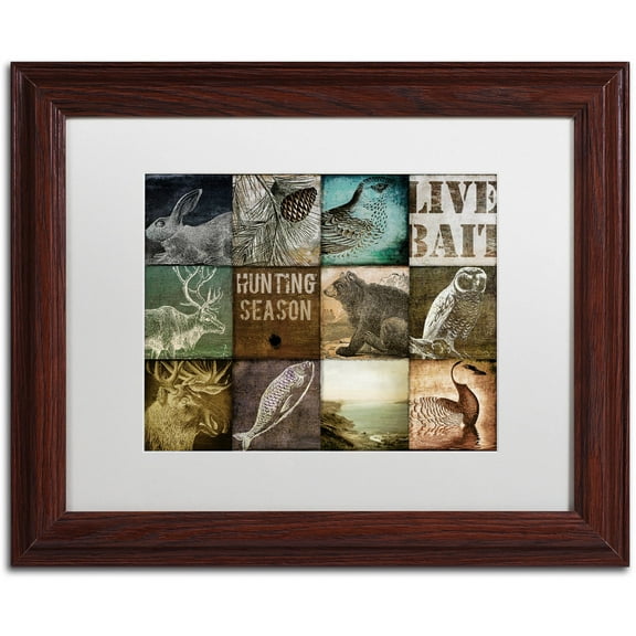 Trademark Fine Art "Hunting Season I" Canvas Art by Color Bakery White Matte, Wood Frame