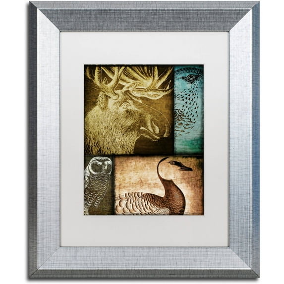 Trademark Fine Art "Hunting Season III" Canvas Art by Color Bakery White Matte, Silver Frame