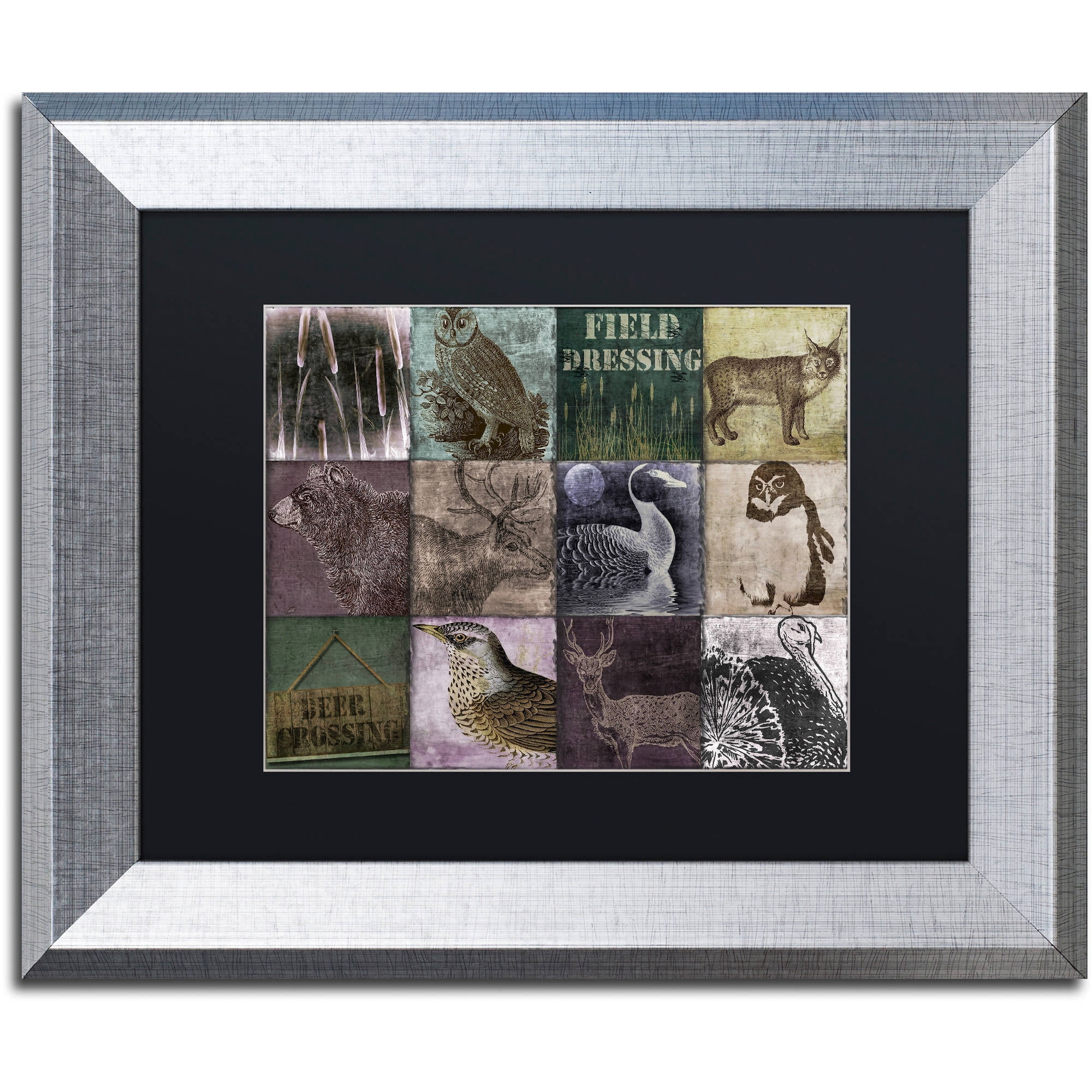Trademark Fine Art "Hunting Season VI" Canvas Art by Color Bakery Black Matte, Silver Frame