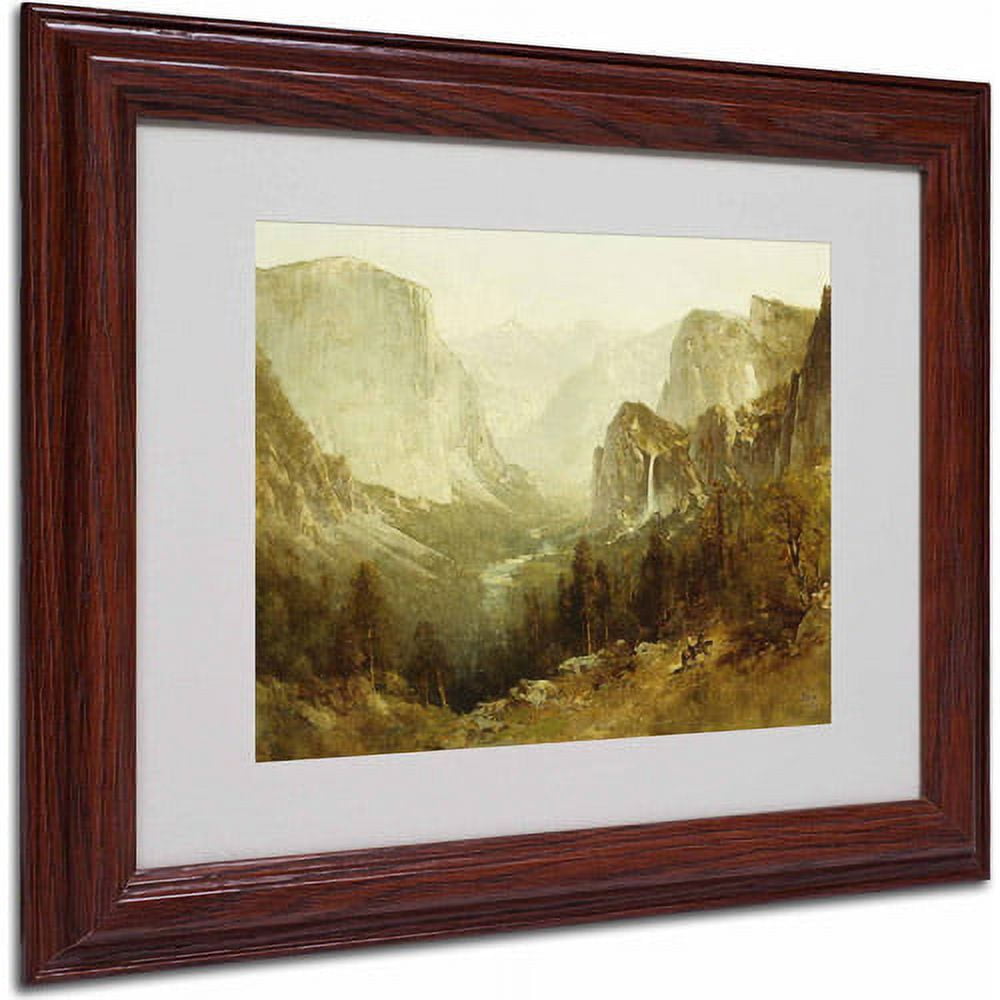 Trademark Fine Art "Hunting in Yosemite 1890" Canvas Art by Thomas Hill, Wood Frame