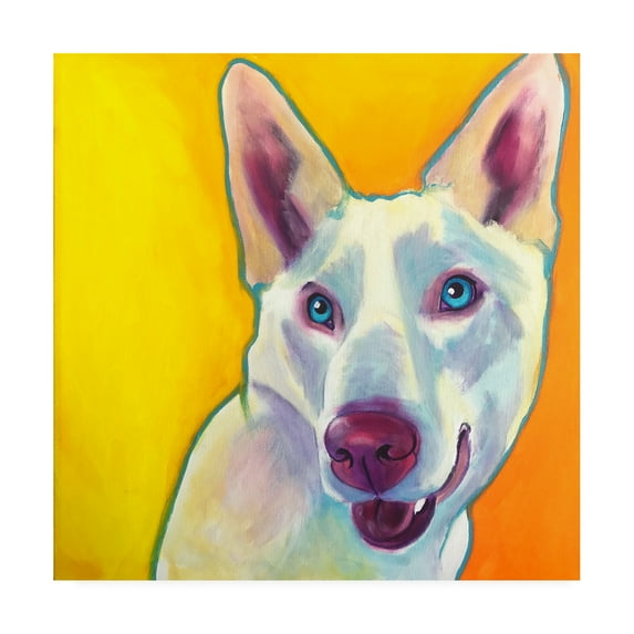 Trademark Fine Art 'Husky Charlie' Canvas Art by DawgArt