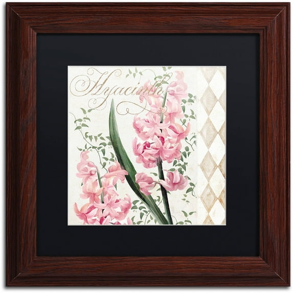 Trademark Fine Art "Hyacinth" Canvas Art by Color Bakery Black Matte, Wood Frame