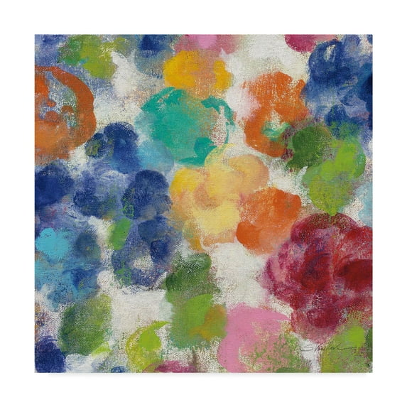Trademark Fine Art 'Hydrangea Bouquet I Square II' Canvas Art by Silvia Vassileva