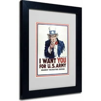 Trademark Fine Art "I Want You" Canvas Art by James Montgomery Flagg, Black Frame