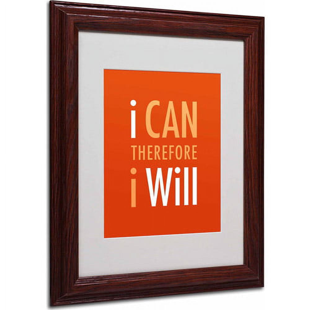 Trademark Fine Art "I Will III" Matted Framed Art by Megan Romo, Wood Frame
