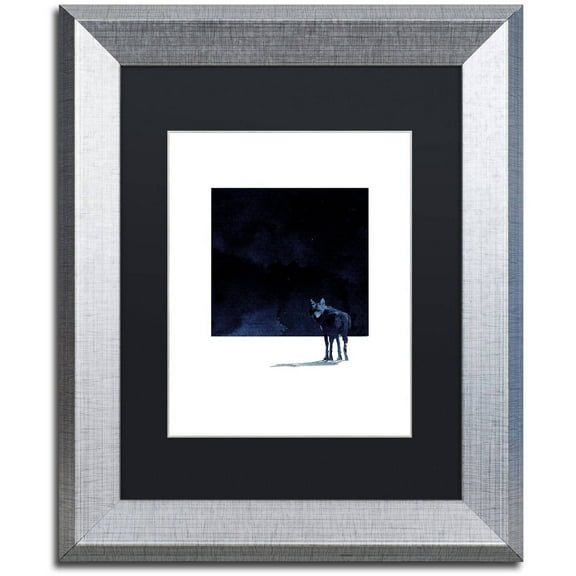 Trademark Fine Art 'I'm Going Back' Canvas Art by Robert Farkas, Black Matte, Silver Frame