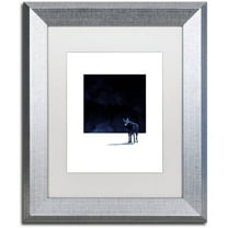 Trademark Fine Art 'I'm Going Back' Canvas Art by Robert Farkas, White Matte, Silver Frame