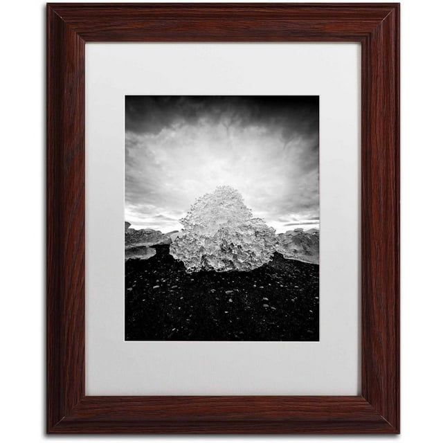 Trademark Fine Art 'Ice Diamond' Canvas Art by Philippe Sainte-Laudy, White Matte, Wood Frame