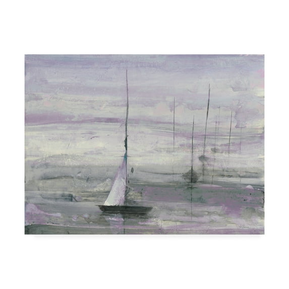 Trademark Fine Art 'Ice Sailing Purple Crop' Canvas Art by Albena Hristova