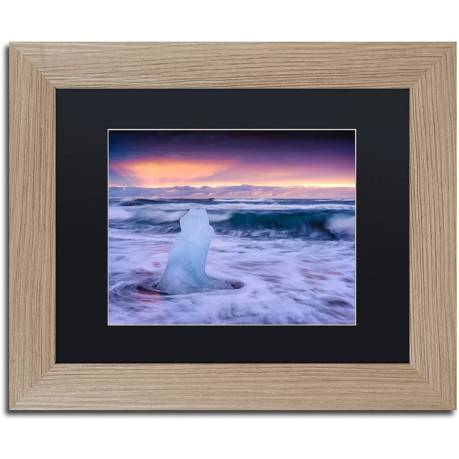 Trademark Fine Art "Ice Sculpture" Canvas Art by Michael Blanchette Photography Black Matte, Birch Frame