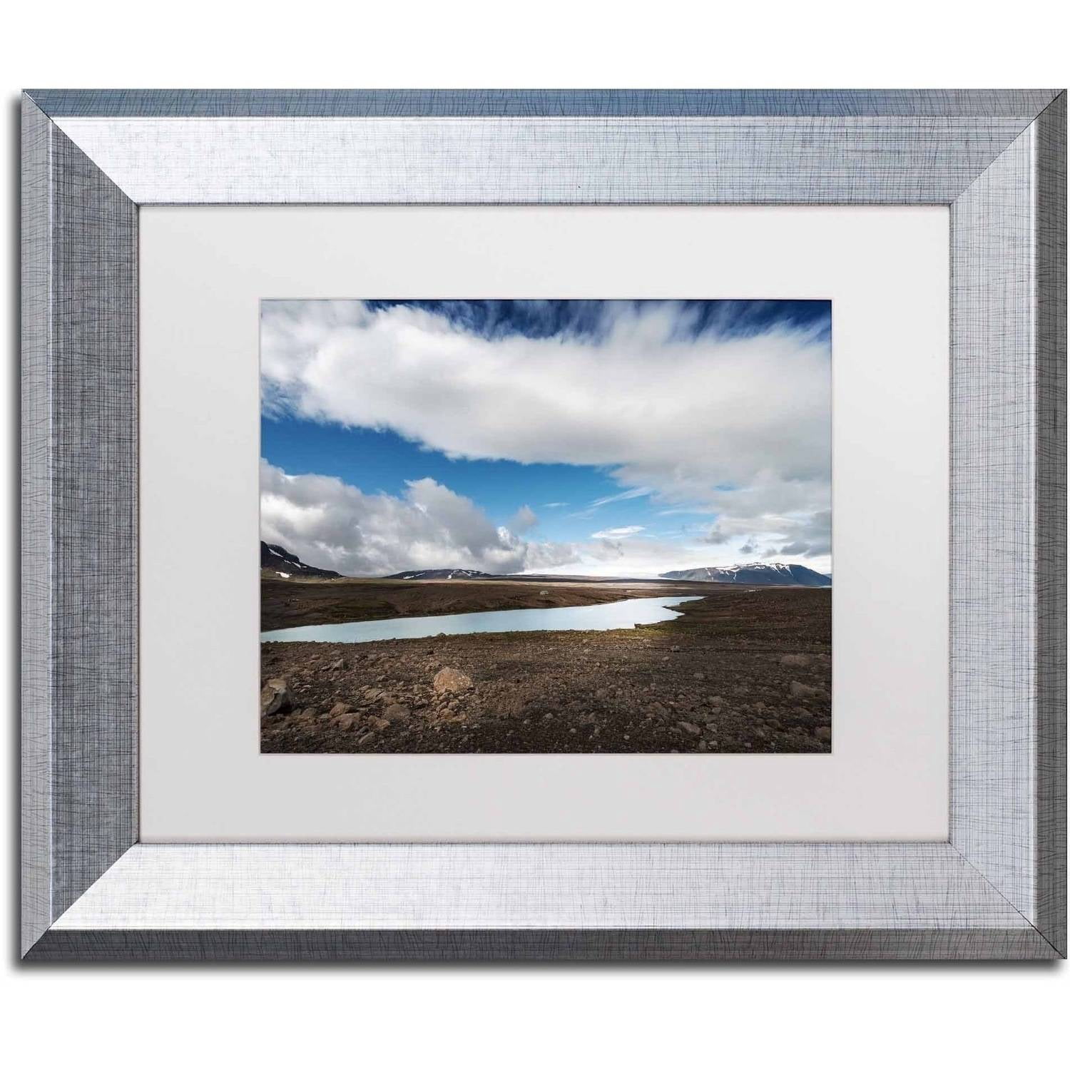 Trademark Fine Art 'Icelandic Silence' Canvas Art by Philippe Sainte-Laudy, White Matte, Silver Frame