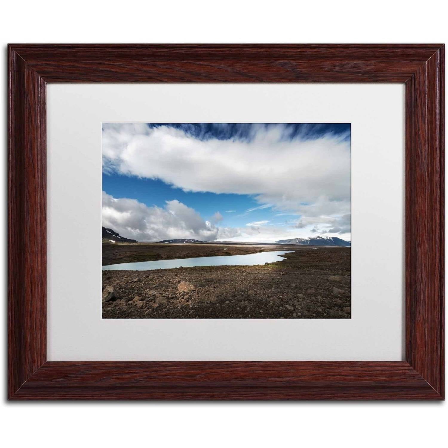 Trademark Fine Art 'Icelandic Silence' Canvas Art by Philippe Sainte-Laudy, White Matte, Wood Frame