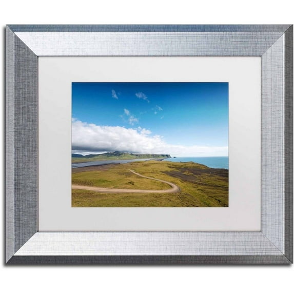 Trademark Fine Art 'Icelandic Walk' Canvas Art by Philippe Sainte-Laudy, White Matte, Silver Frame