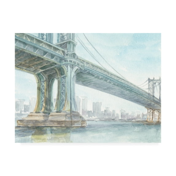 Trademark Fine Art 'Iconic Watercolor Bridge IV' Canvas Art by Ethan Harper