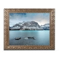 thumbnail image 1 of Trademark Fine Art 'Icy Blue Bow Lake' Canvas Art by Pierre Leclerc, Gold Ornate Frame, 1 of 4
