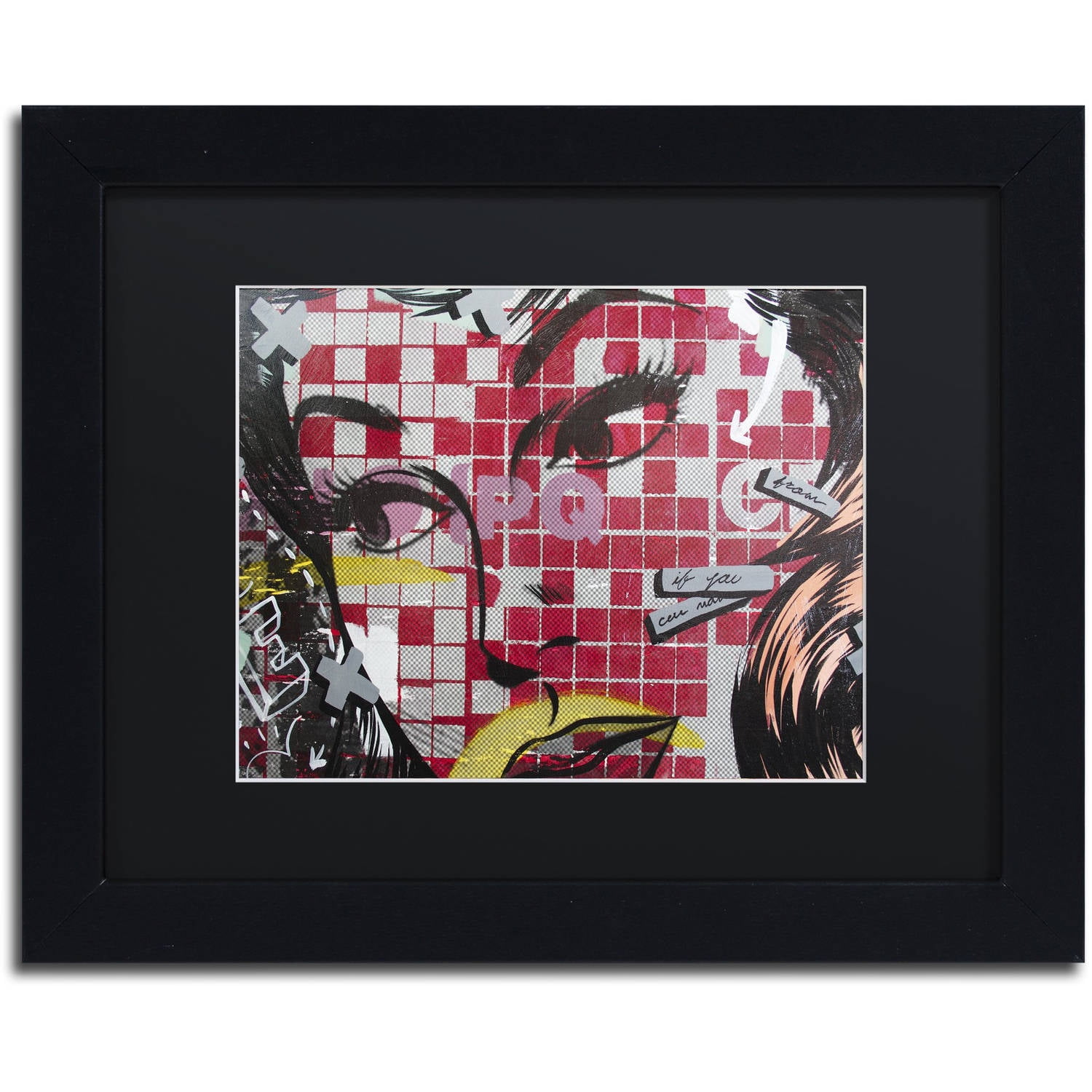 Trademark Fine Art "If You Can" Canvas Art by Dan Monteavaro Black Matte, Black Frame