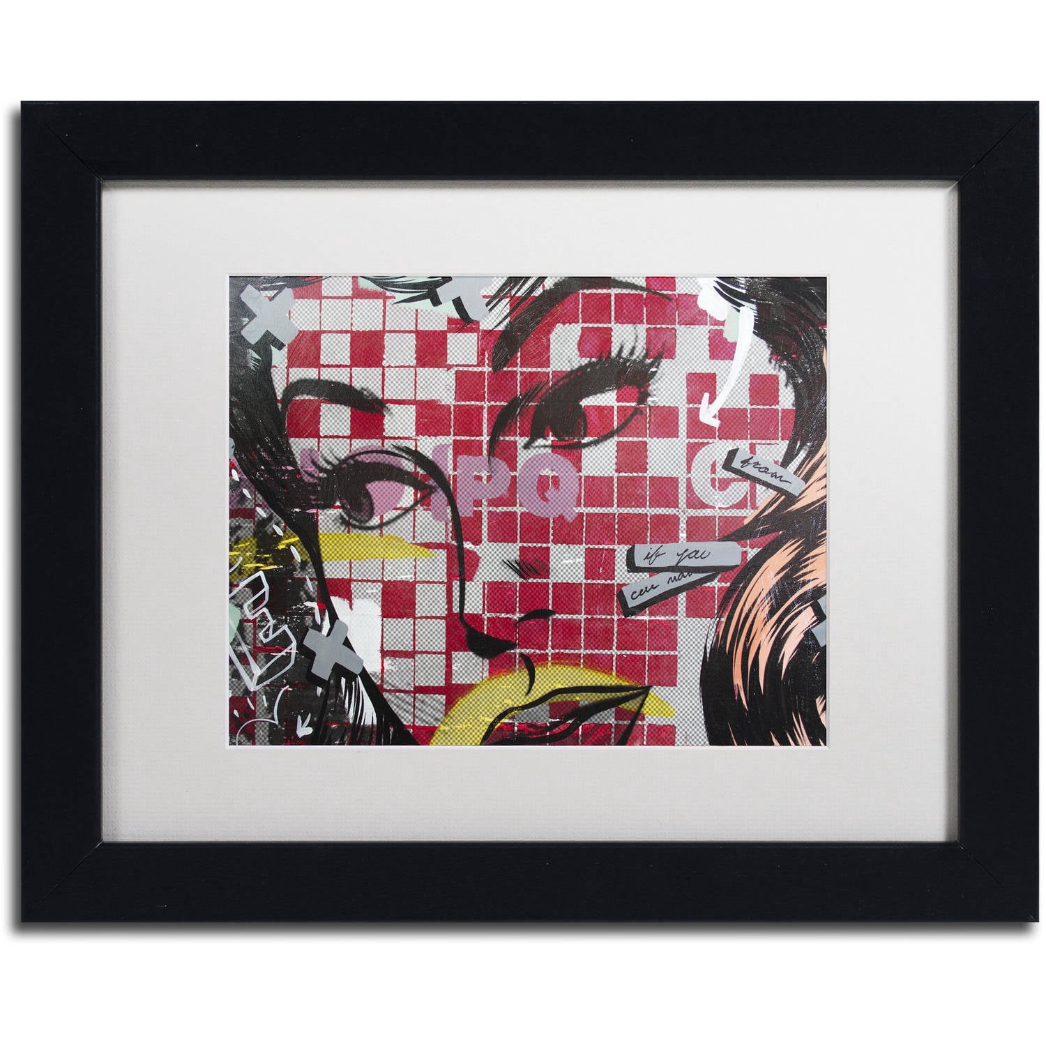 Trademark Fine Art "If You Can" Canvas Art by Dan Monteavaro White Matte, Black Frame