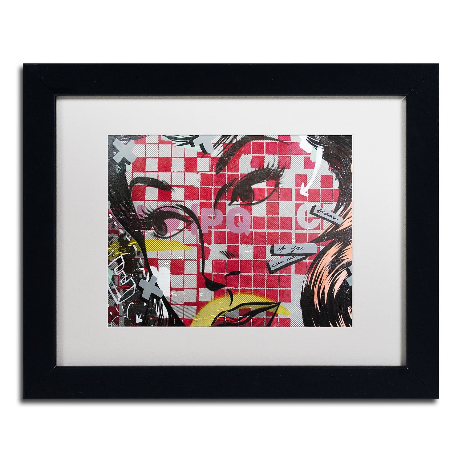 Trademark Fine Art "If You Can" Canvas Art by Dan Monteavaro White Matte, Black Frame