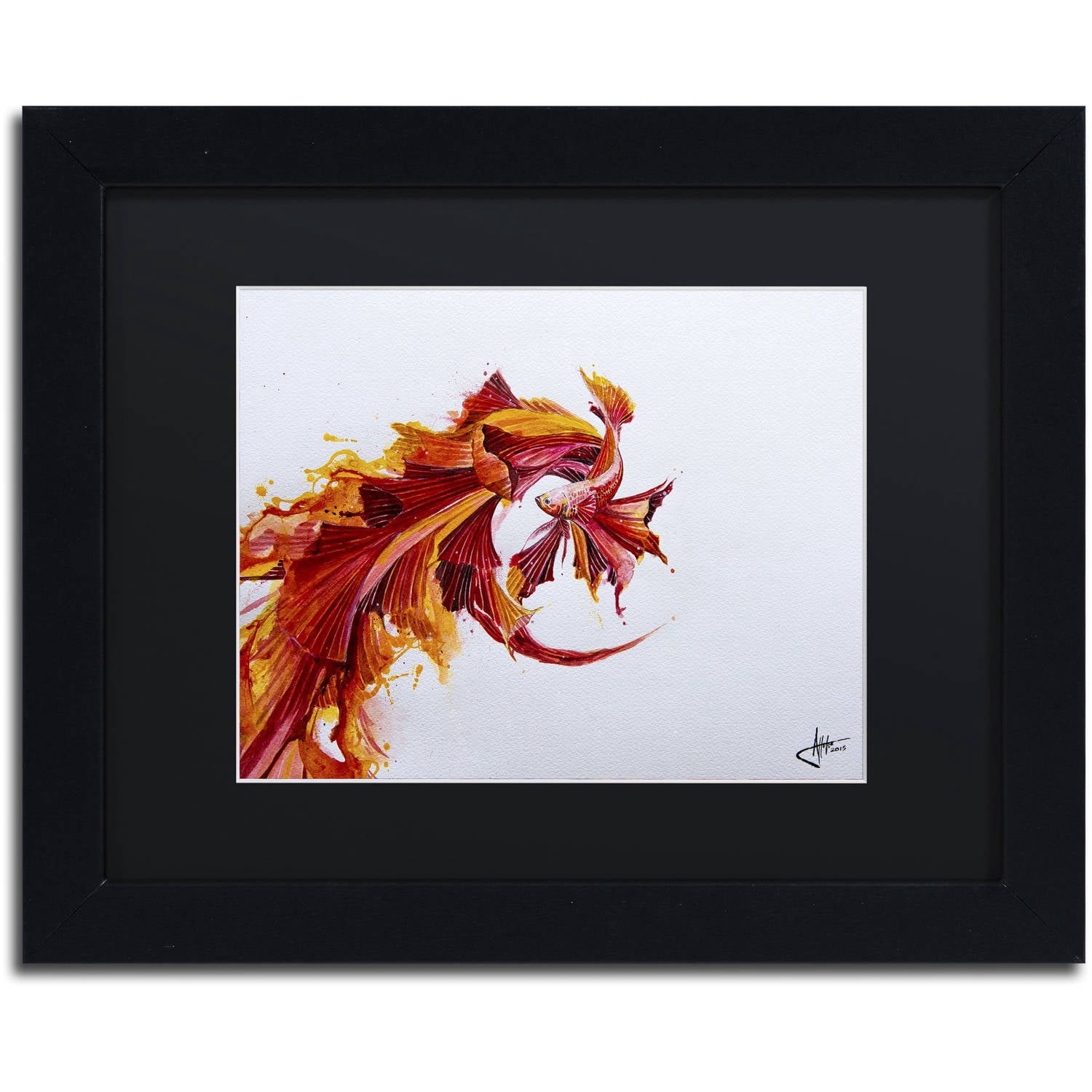 Trademark Fine Art 'Ignite' Canvas Art by Marc Allante, Black Matte, Black Frame