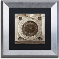 Trademark Fine Art "Il Grande Orologio IV" Canvas Art by Alan Blaustein, Black Matte, Silver Frame
