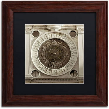 Trademark Fine Art "Il Grande Orologio IV" Canvas Art by Alan Blaustein, Black Matte, Wood Frame
