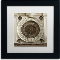 Trademark Fine Art "Il Grande Orologio IV" Canvas Art by Alan Blaustein, White Matte, Black Frame