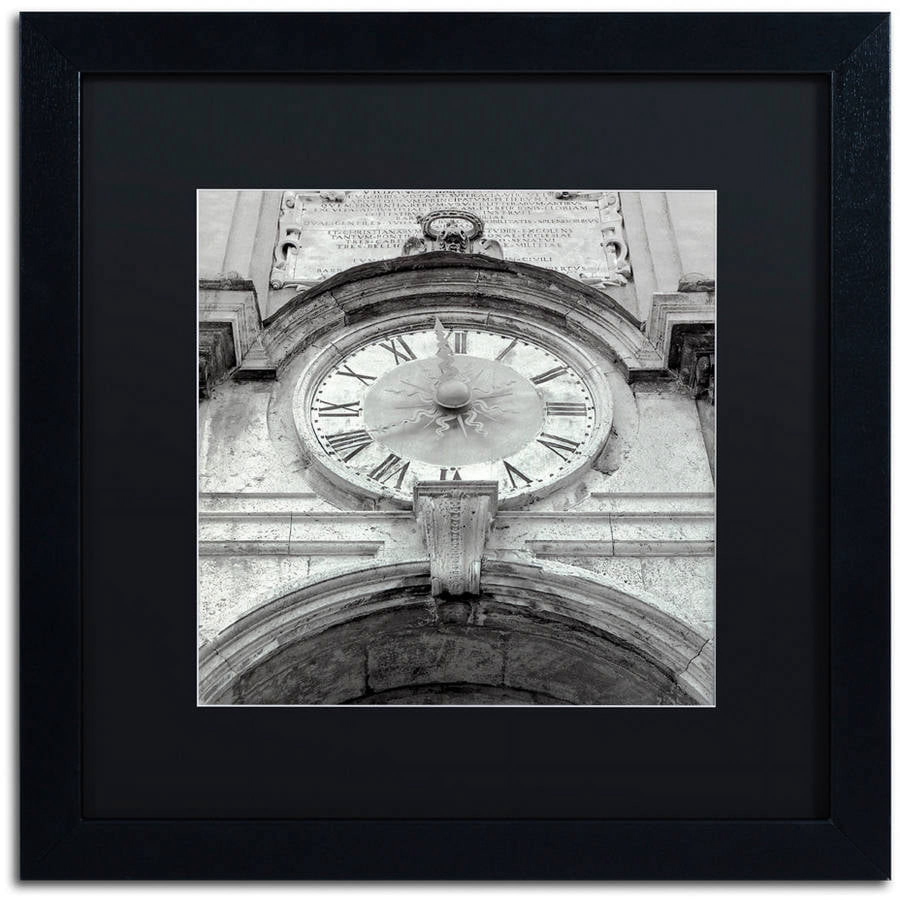 Trademark Fine Art "Il Grande Ororlogio I" Canvas Art by Alan Blaustein, Black Matte, Black Frame