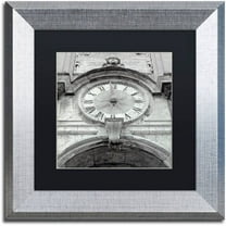 Trademark Fine Art "Il Grande Ororlogio I" Canvas Art by Alan Blaustein, Black Matte, Silver Frame