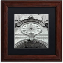 Trademark Fine Art "Il Grande Ororlogio I" Canvas Art by Alan Blaustein, Black Matte, Wood Frame