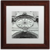 Trademark Fine Art "Il Grande Ororlogio I" Canvas Art by Alan Blaustein, White Matte, Wood Frame