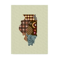 Trademark Fine Art 'Illinois State Map' Canvas Art by Lanre Adefioye