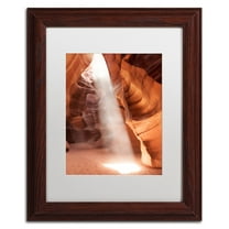 Trademark Fine Art "Illumination I" Canvas Art by Moises Levy White Matte, Wood Frame