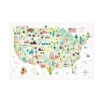 thumbnail image 1 of Trademark Fine Art 'Illustrated USA' Canvas Art by Michael Mullan, 1 of 4
