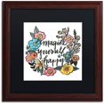 thumbnail image 1 of Trademark Fine Art "Imagine Yourself Happy Color" Canvas Art by Elizabeth Caldwell, Black Matte, Wood Frame, 1 of 4