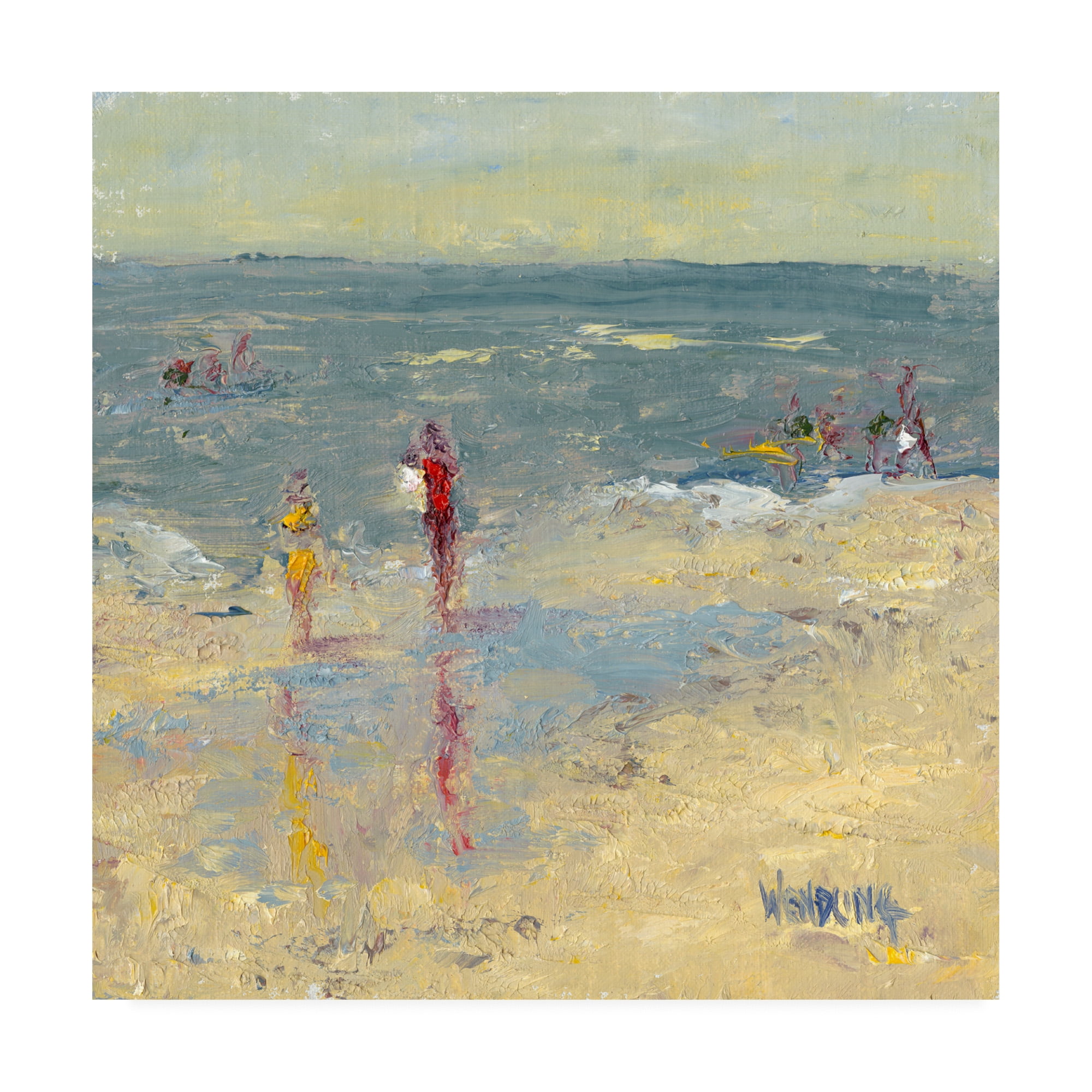 Trademark Fine Art 'Impasto Beach Day I' Canvas Art by Marilyn Wendling
