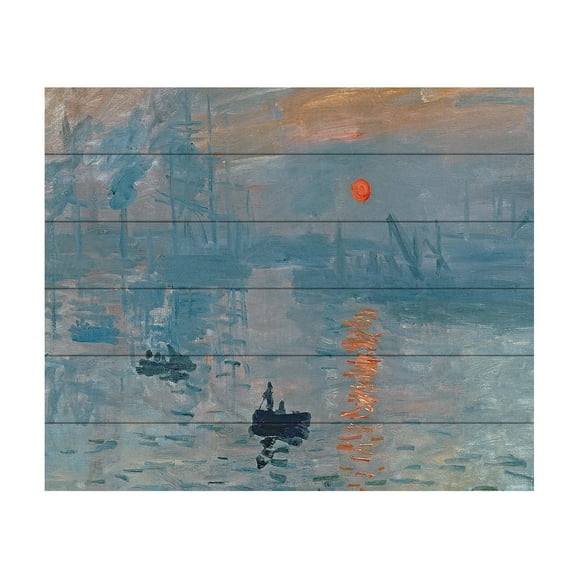 Trademark Fine Art 'Impression Sunrise' Wooden Wall Art Art by Claude Monet