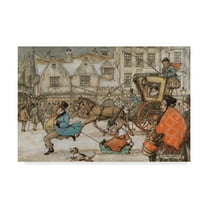 Trademark Fine Art 'In A Hurry' Canvas Art by Anton Pieck