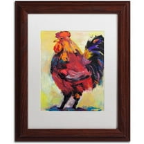 Trademark Fine Art "In Command" Canvas Art by Pat Saunders-White, White Mat, Wood Frame