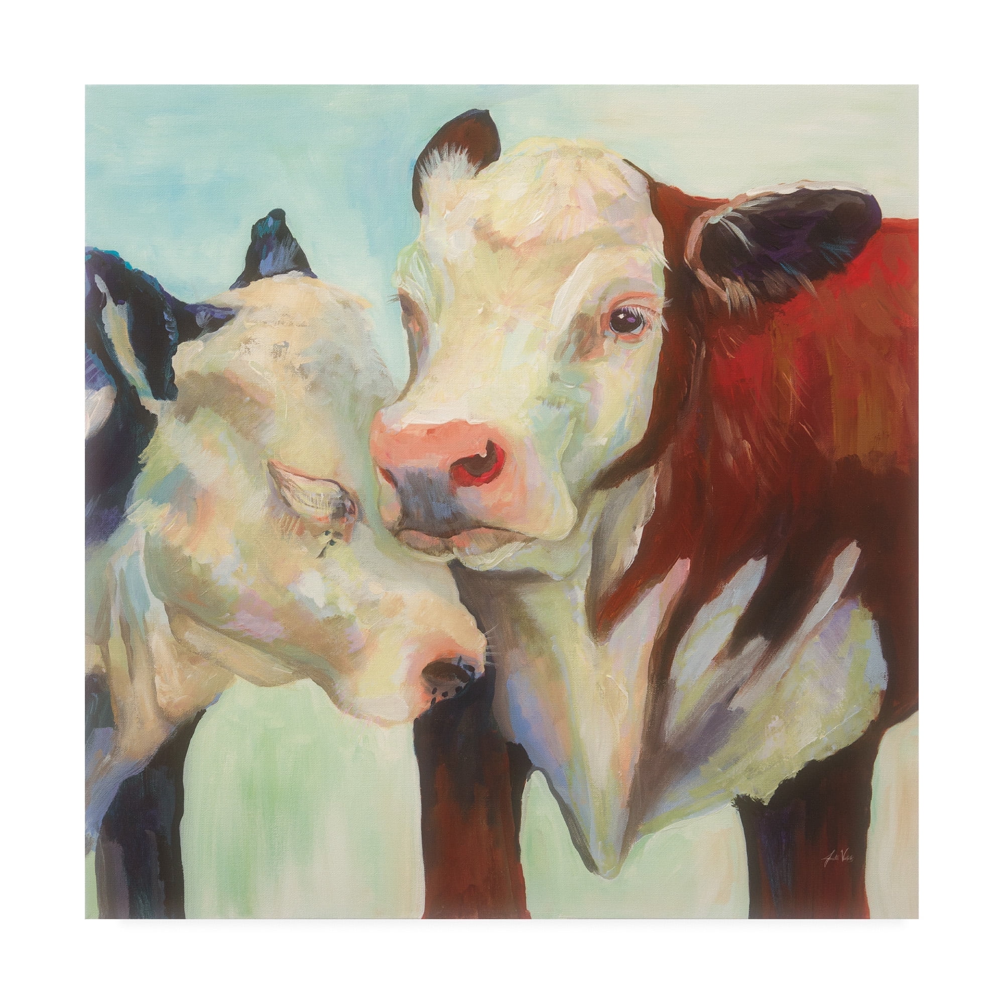 Trademark Fine Art 'In Love Hereford' Canvas Art by Jeanette Vertentes