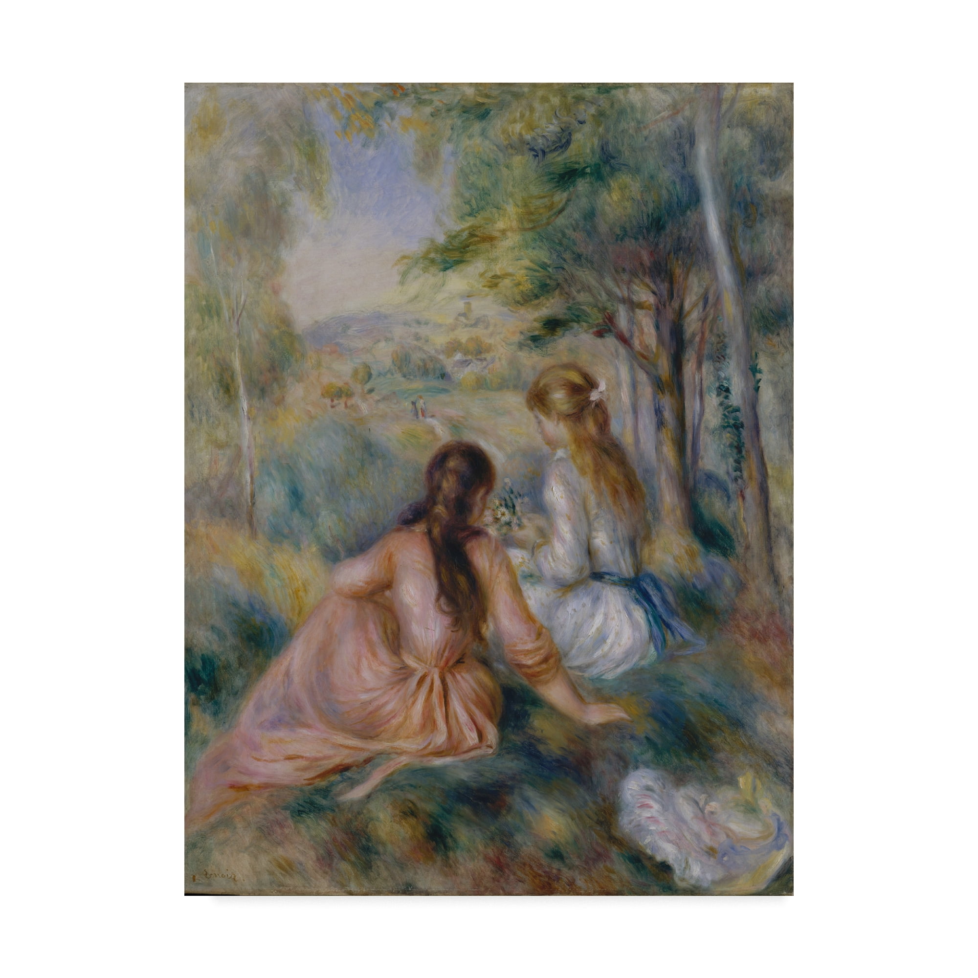 In The Meadow by Pierre-Auguste Renoir Large Canvas Art