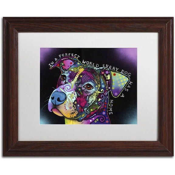 Trademark Fine Art "In a Perfect World" Canvas Art by Dean Russo, White Matte, Wood Frame