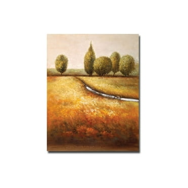 Trademark Fine Art "In the Country Triptych" Canvas Art by Joval