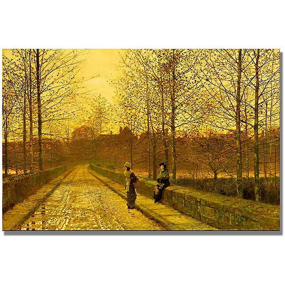 Trademark Fine Art "In the Golden Gloaming" Canvas Art by John Atkinson Grimshaw
