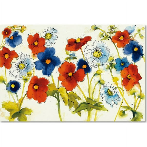 Trademark Fine Art "Independent Blooms I" Canvas Art by Shirley Novak