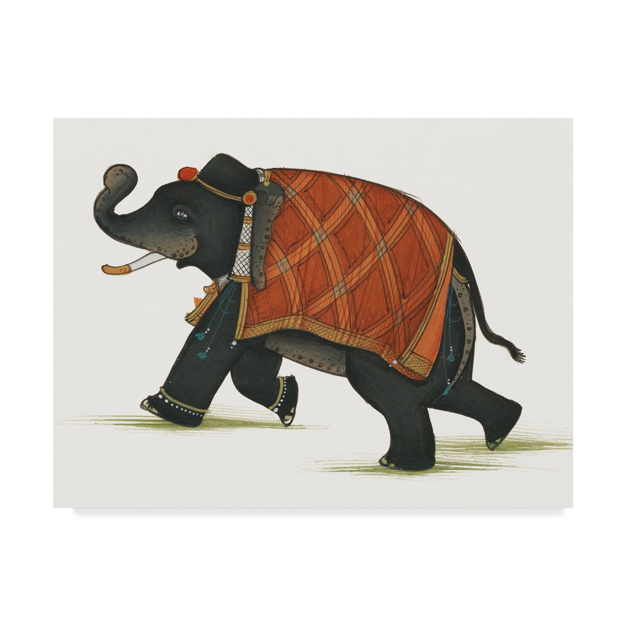 Trademark Fine Art 'India Elephant II Light Crop' Canvas Art by Wild Apple Portfolio