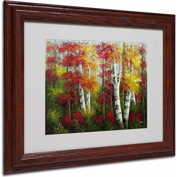 Trademark Fine Art "Indian Summer" Canvas Art by Rio, Wood Frame