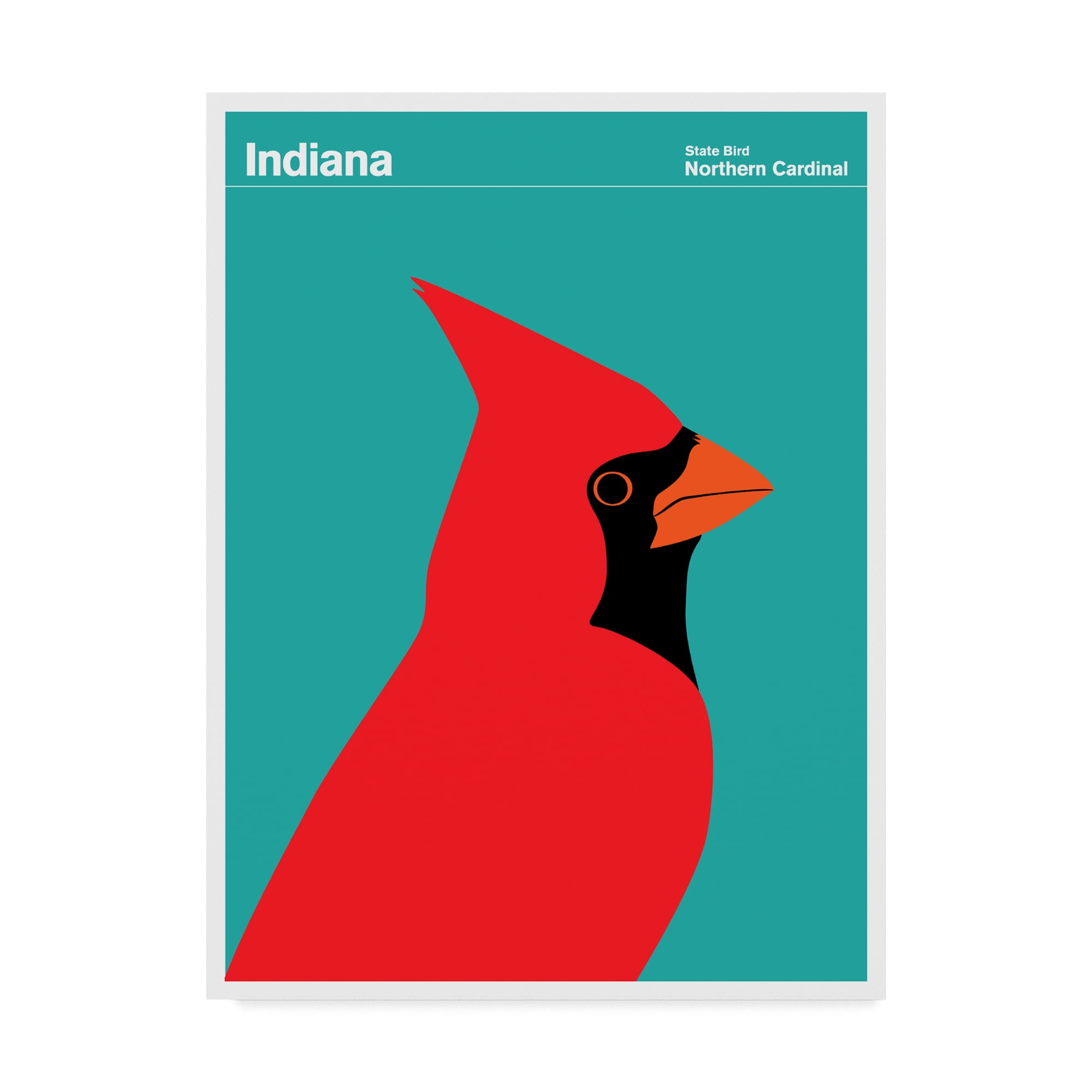 Trademark Fine Art 'Indiana Bird Cardinal' Canvas Art by Print Collection - Artist