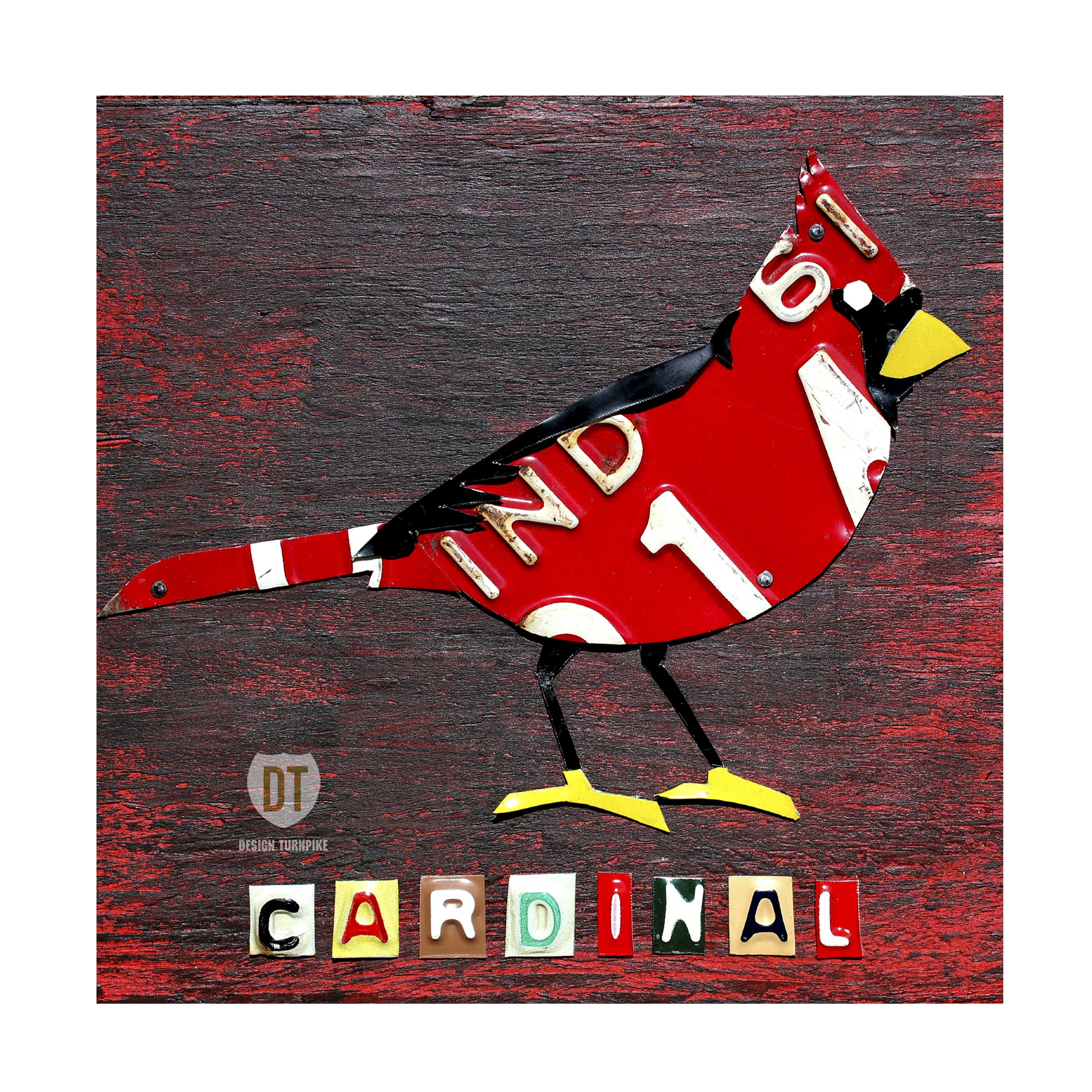 Trademark Fine Art 'Indiana Cardinal' Canvas Art by Design Turnpike