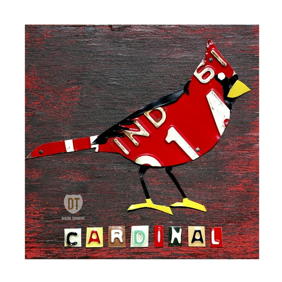 Trademark Fine Art 'Indiana Cardinal' Canvas Art by Design Turnpike