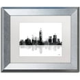 thumbnail image 1 of Trademark Fine Art "Indianapolis Indiana Skyline BG-1" Canvas Art by Marlene Watson, White Matte, Silver Frame, 1 of 1